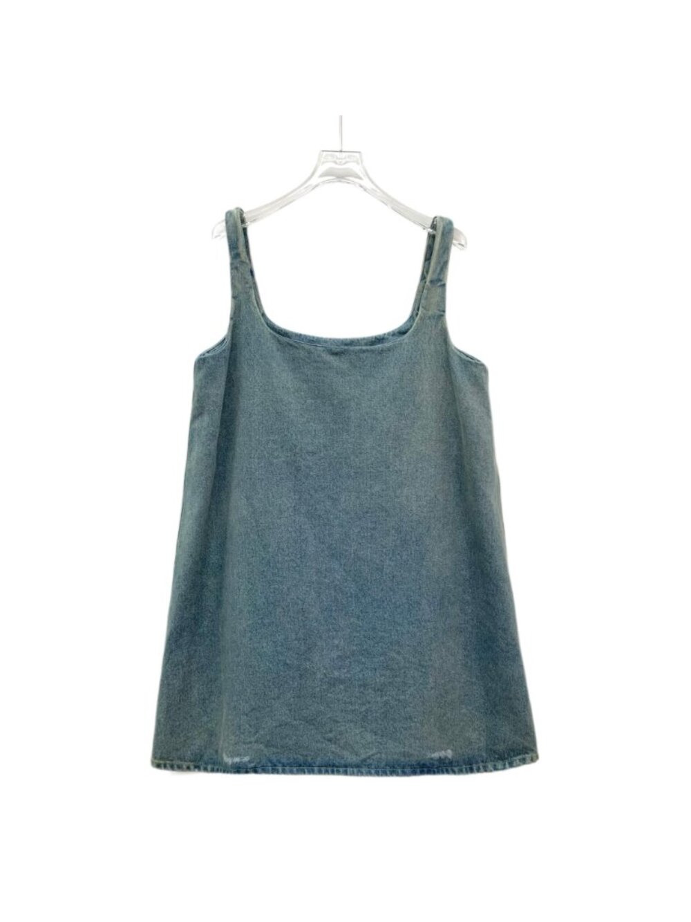 Prada Blue Washed Denim Slip Dress - Picture 2 of 9